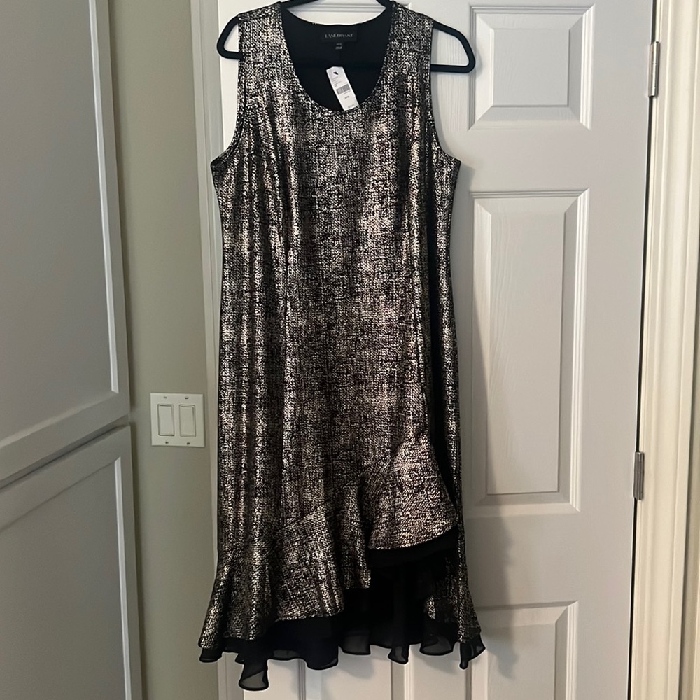 Silver metallic stretchy dress